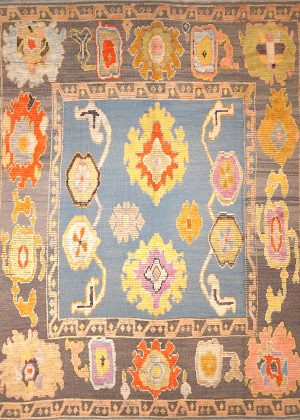 Decorative Hand Knotted Room Size Colorful Rug