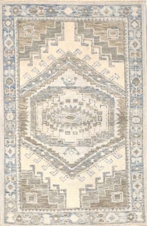 Old Look Hand Knotted Small Foyer Size Rug