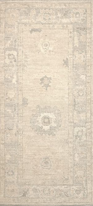 Hand Knotted Oriental Design Short Runner Rug