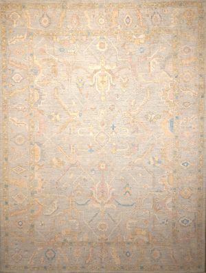 Decorative Hand Knotted Room Size Old Look Rug