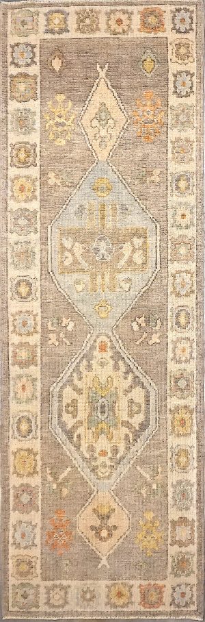 Decorative Hand Knotted Runner Old Look Rug