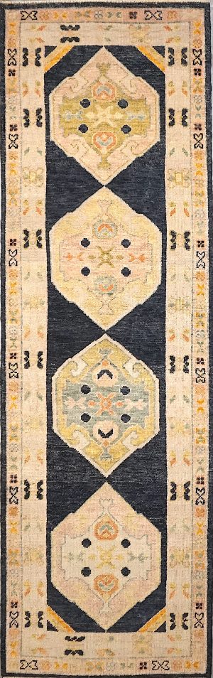 Decorative Hand Knotted Colorful Runner Rug