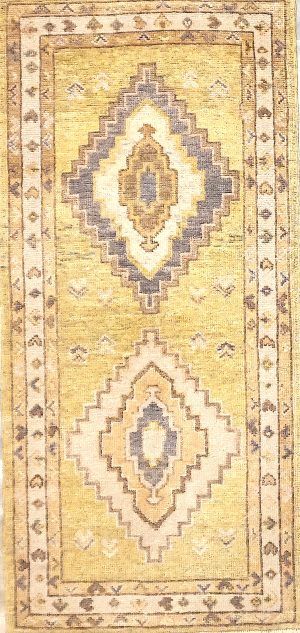 Decorative Hand Knotted Short Runner Rug