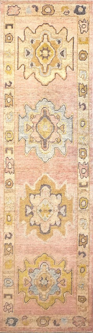 Hand Knotted Decorative Old Look Runner Rug