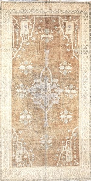 Old Hand Knotted Decorative Gallery Size Rug