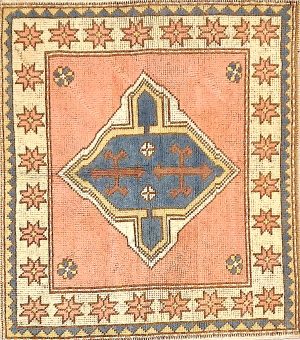 Vintage Hand Knotted Colorful Decorative Small Size Rug
