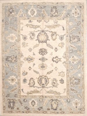 Hand Knotted Oriental Design Foyer Size Rug