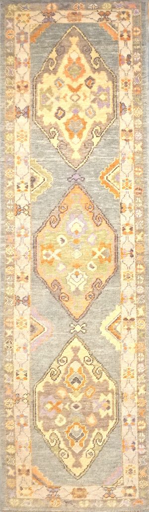 Hand Knotted Decorative Colorful Runner Rug