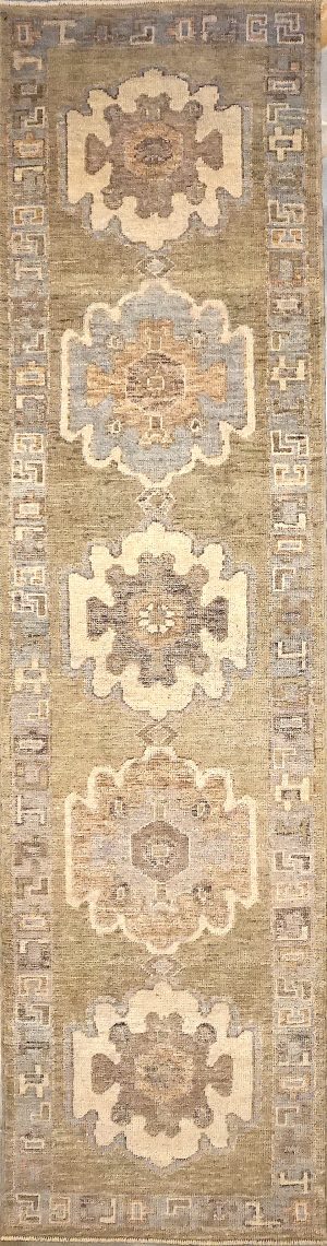 Hand Knotted Old Look Decorative Runner Rug