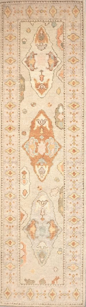 Hand Knotted Decorative Oriental Design Runner Rug