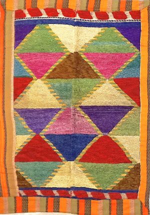 Vintage Hand Knotted Decorative  Small Size Rug