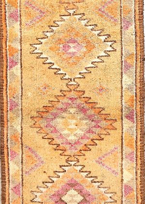 Vintage Hand Knotted Long Decorative Runner Rug