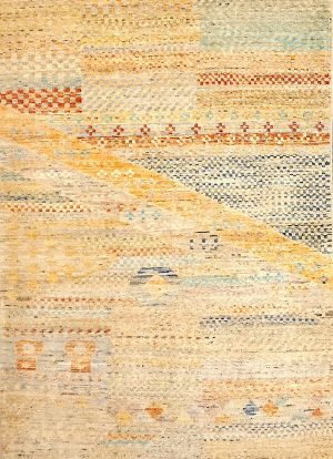 Hand Knotted Decorative Foyer Size Colorful Rug