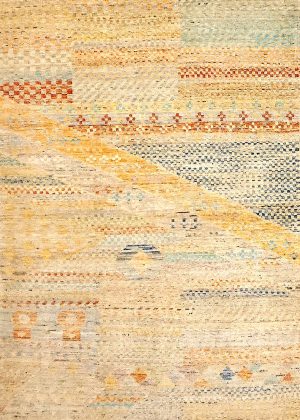 Hand Knotted Decorative Foyer Size Colorful Rug