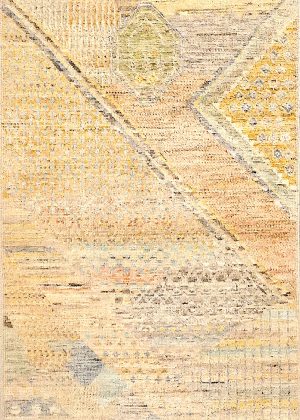 Hand Knotted Modern Look Decorative Runner Rug