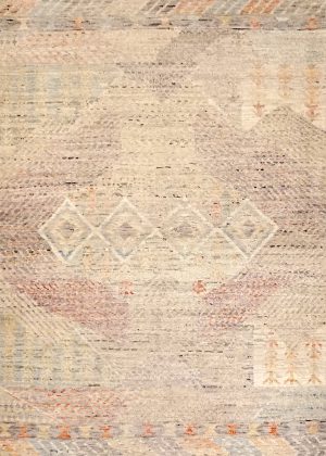 Hand Knotted Modern Look Decorative Foyer Size Rug