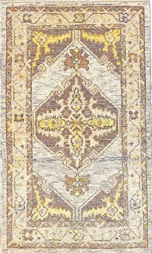 Decorative Hand Knotted Doormat Size Rug