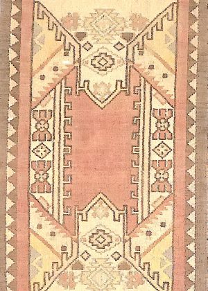 Hand Knotted Old Flat Weave Doormat Size Rug