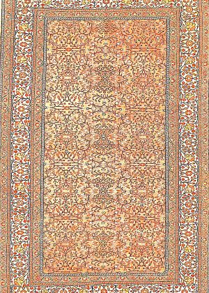 Vintage Oriental Design Hand Knotted Foyer Size Rug