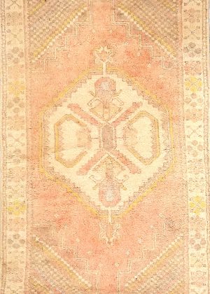Old Hand Knotted Decorative Foyer Size Rug