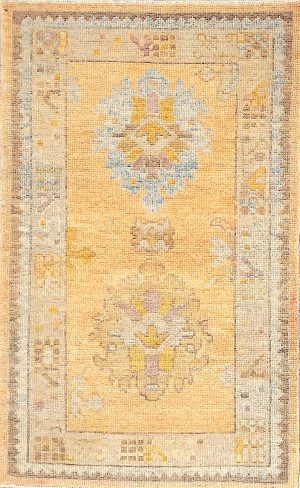 Decorative Hand Knotted Vivid Colors Foyer Size Rug