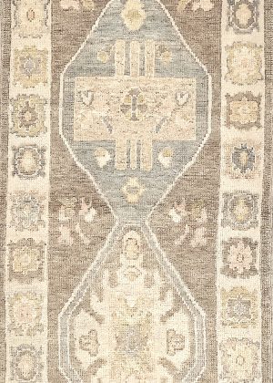 Hand Knotted Old Look Decorative Runner Rug