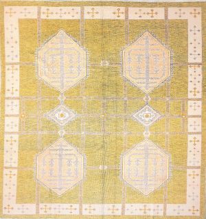 Decorative Hand Knotted Square Room Size Rug