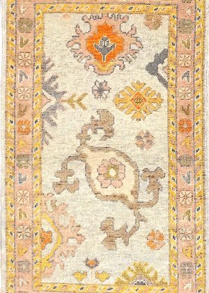 Decorative Hand Knotted Colorful Doormat Size Rug