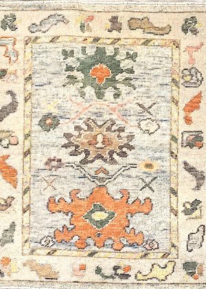 Decorative Hand Knotted Doormat Size Rug