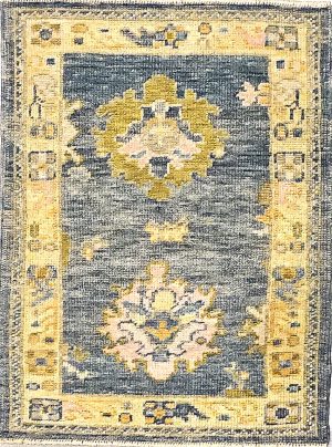 Hand Knotted Vivid Colors Doormat Size Rug