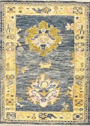 Hand Knotted Vivid Colors Doormat Size Rug