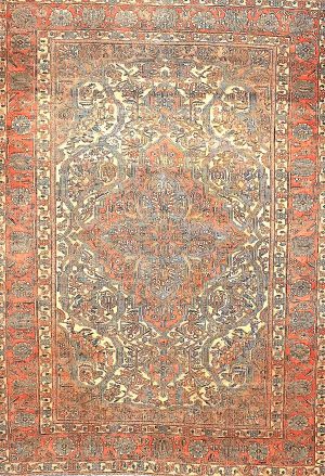 Antique Hand Knotted Decorative Collectible Foyer Size Rug