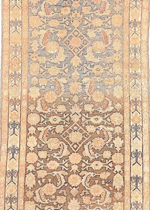 Fine Antique Hand Knotted Decorative Long Runner Rug