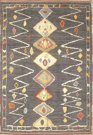 Decorative Hand Knotted Room Size Colorful Rug