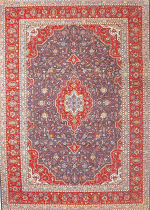 Old Hand Knotted Large Room Size Vivid Colors Rug