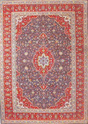 Old Hand Knotted Large Room Size Vivid Colors Rug