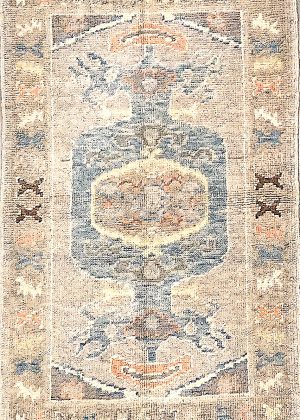Decorative Hand Knotted Doormat Size Rug
