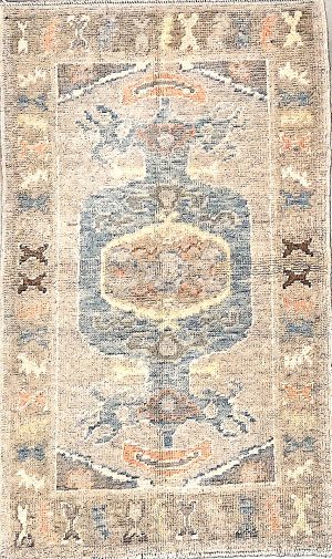 Decorative Hand Knotted Doormat Size Rug