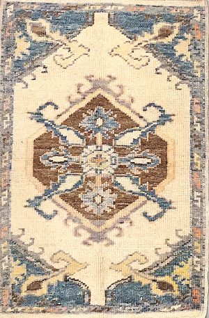 Hand Knotted Decorative Doormat Size Rug