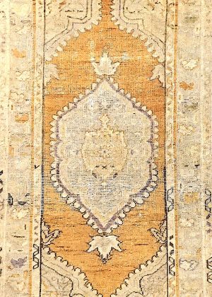 Old Hand Knotted Decorative Small Foyer Size Rug