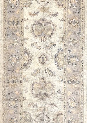 Hand Knotted Decorative Wide&Short Runner Rug