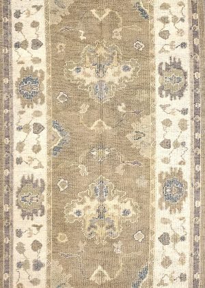 Hand Knotted Decorative Wide&Short Runner Rug