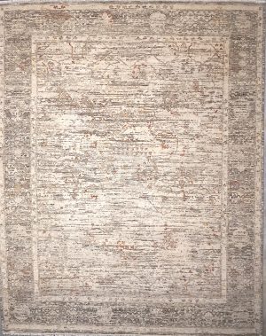 Hand Knotted Old Look Room Size Decorative Rug