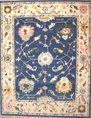Colorful Hand Knotted Room Size Decorative Rug