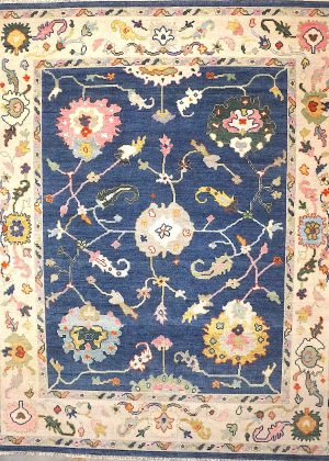 Colorful Hand Knotted Room Size Decorative Rug