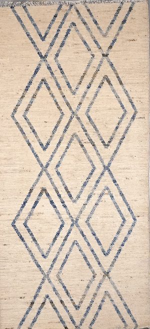 Hand Knotted Wide&Short Runner Rug
