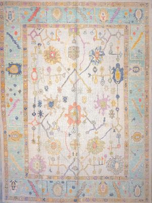 Decorative Hand Knotted Large Size Colorful Rug