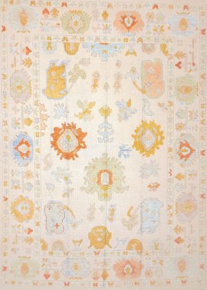 Colorful Hand Knotted Decorative Room Size Rug