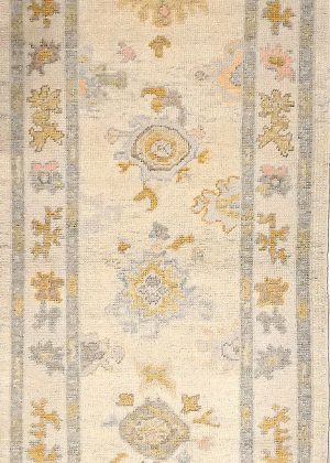 Hand Knotted Decorative Short Runner Rug