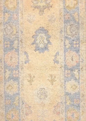 Hand Knotted Decorative Short Runner Rug